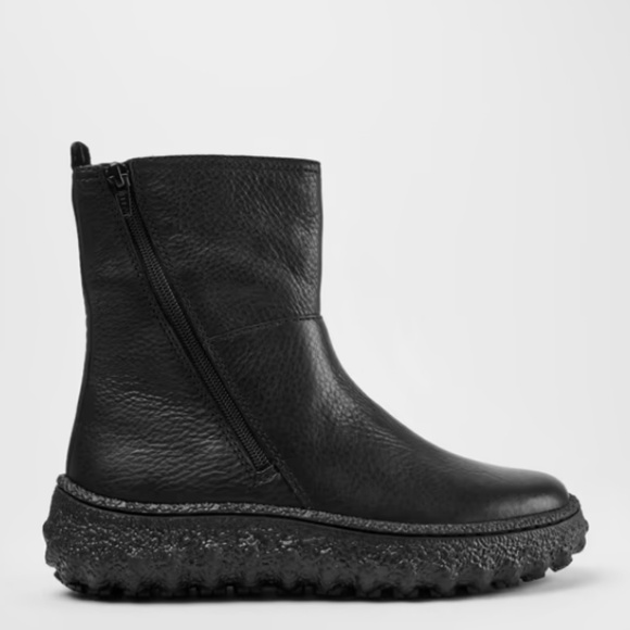 Camper Shoes - Camper Ground Michelin Black Mid Boot with zip (Size 38/Black)